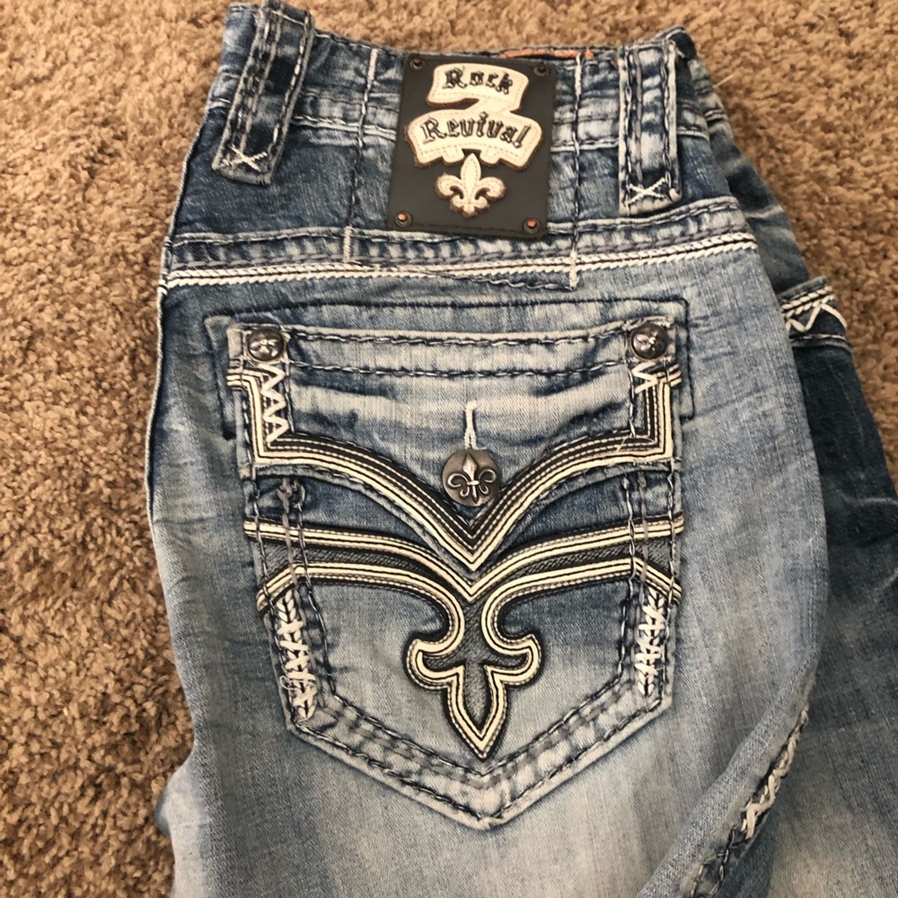 Mens rock revival jeans